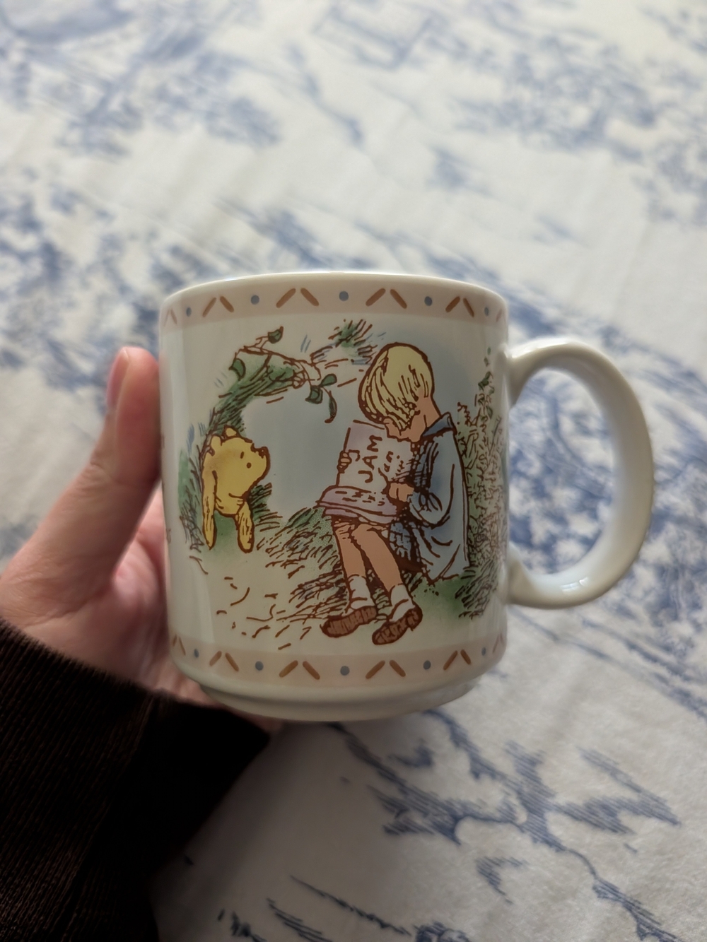 Winnie The Pooh Storybook Mug in Cream with Yellow Accent